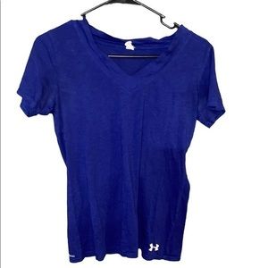 Dark Blue Under Armour Women’s HeatGear Tshirt Sz XS